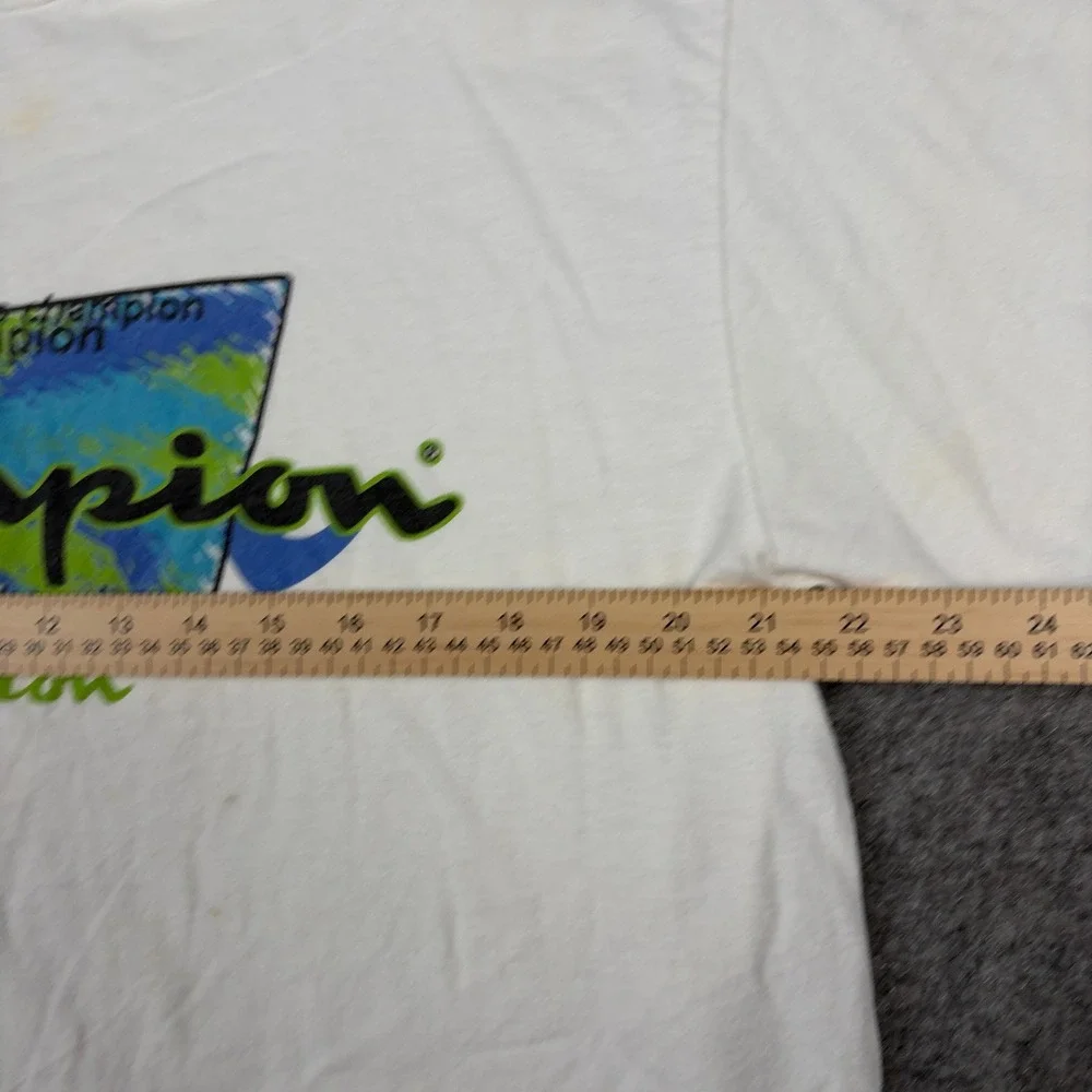 Champion T-Shirt Mens XL White Vintage 90s Soul of a Champion Graphic Tee - Picture 9 of 13